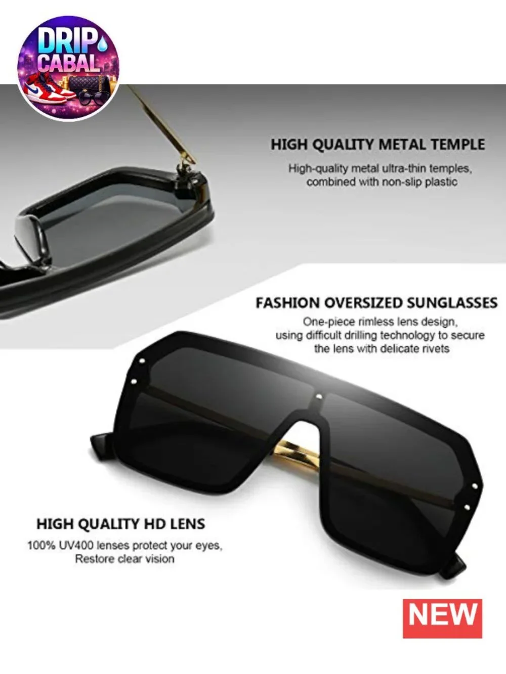 Oversized One Piece Sunglasses for Women Trendy UV400 Protection Shield Style